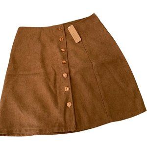 Irene's Story Women corduroy Brown Casual Skirt Size M